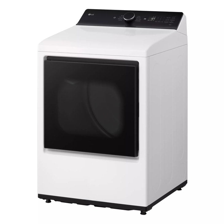 7.3 cu. ft. Ultra Large Capacity Rear Control Electric Dryer with LG EasyLoad™ Door and AI Sensing