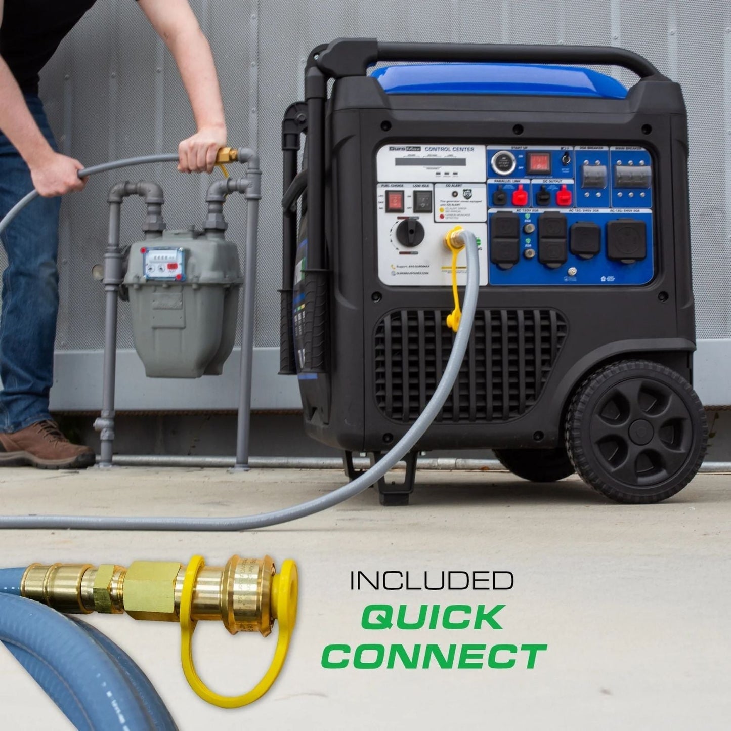 DuroMax XP11000iHT Tri-Fuel 9000W/11000W Portable Inverter Generator | Low THD