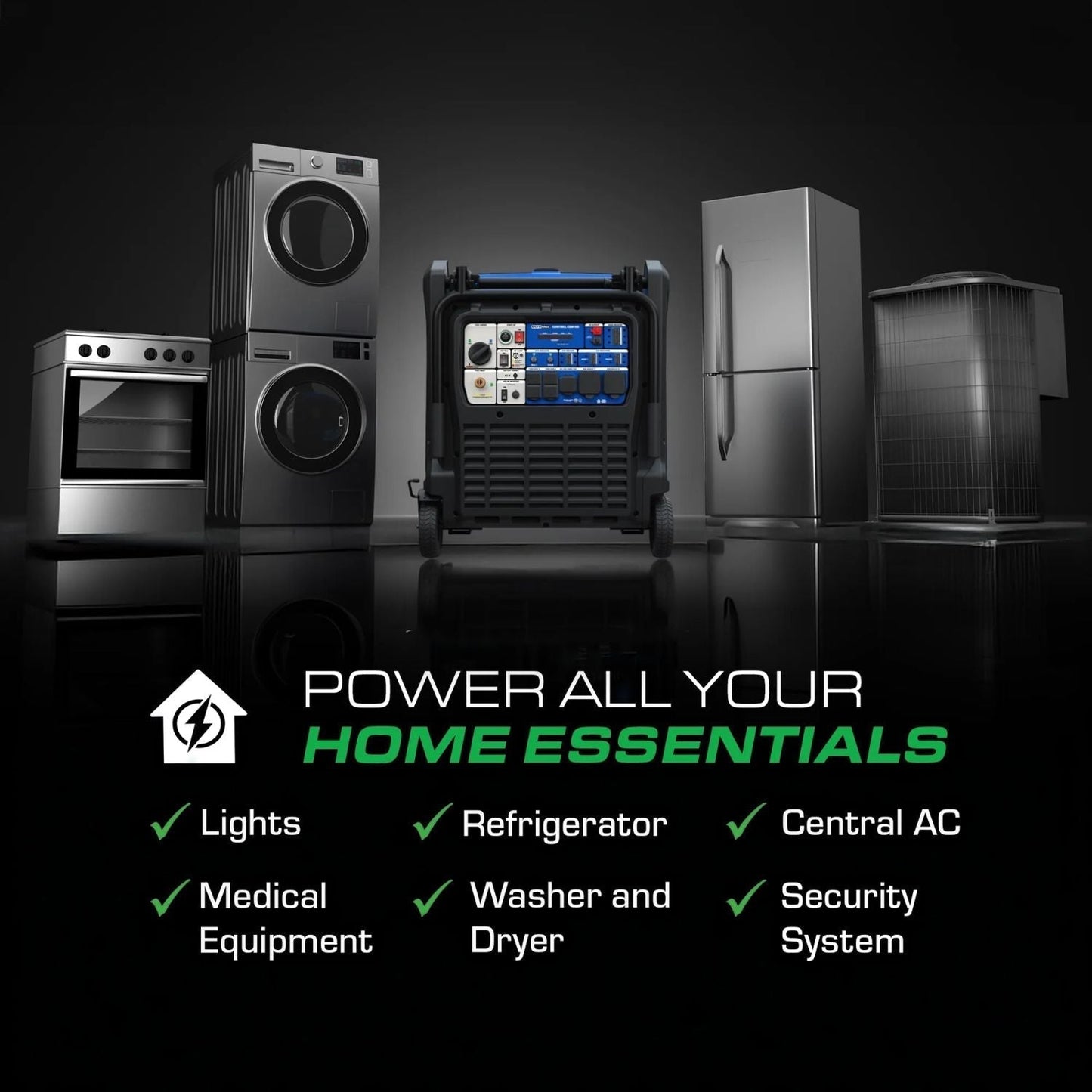 DuroMax XP28000iH Dual Fuel 28000W/22000W Portable Inverter Generator | CO Alert