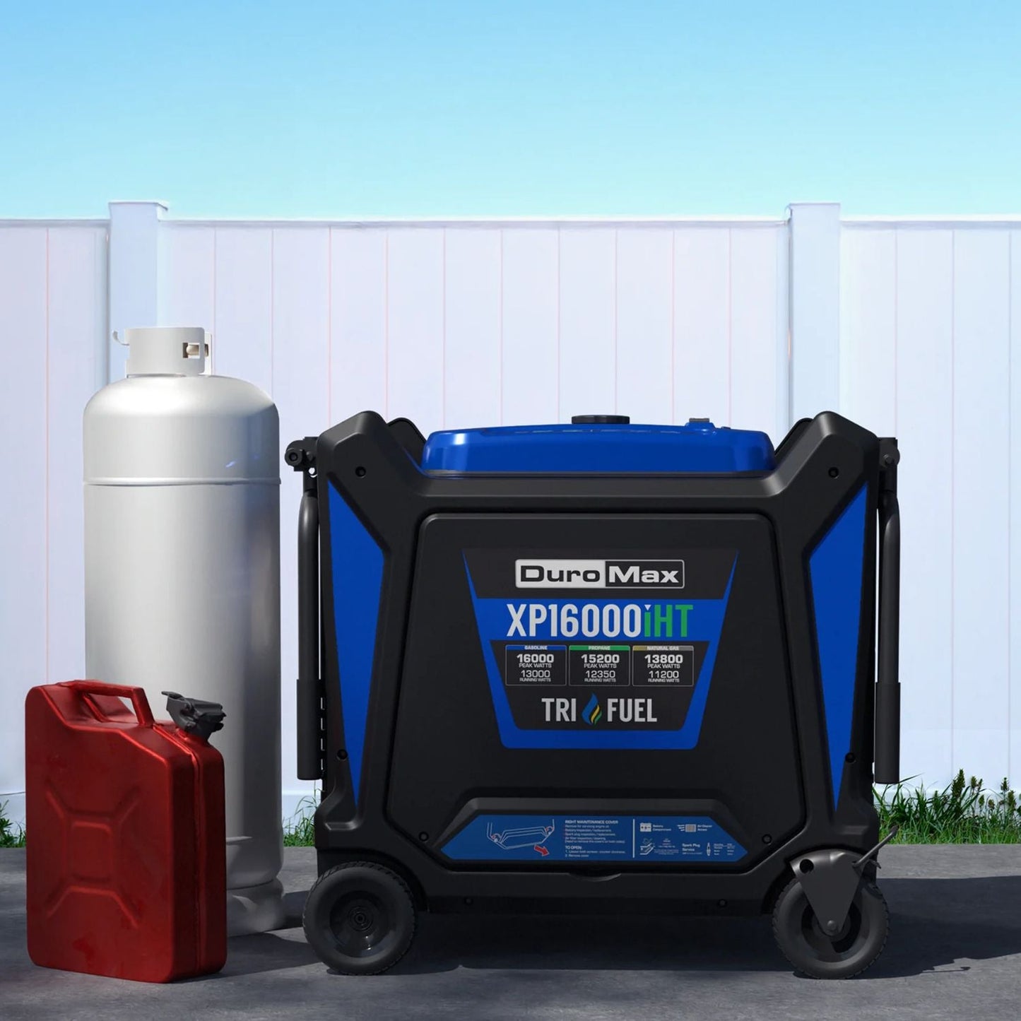 DuroMax XP16000iHT Tri-Fuel 13000W/16000W Portable Inverter Generator | Low THD