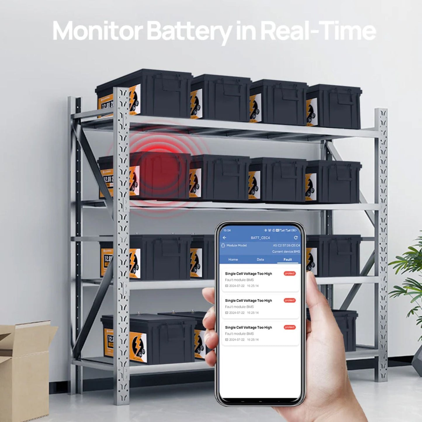 ECO-WORTHY LiFePO4 12V 280Ah Lithium Iron Phosphate Battery | Bluetooth