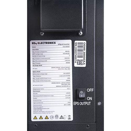 EG4 6000XP Off-Grid Inverter | 8000W PV Input | 6000W Output | 480V VOC Input | 48V 120/240V Split Phase