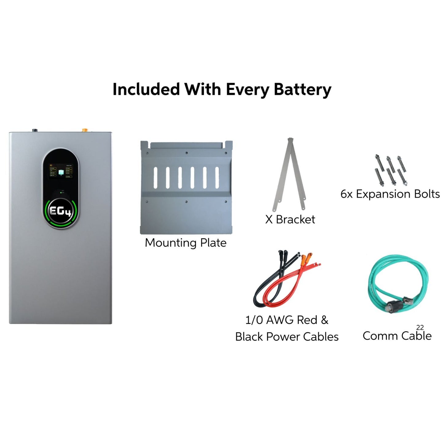 EG4 WallMount 280Ah Indoor Lithium Battery | 48V | 14.3kWh | UL9540A | Self-Heating