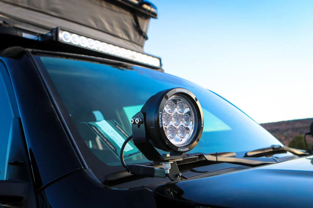 VisionX 2010-2023 Toyota 4-Runner A-Pillar Mounts with 4.7" CG2 Light Cannon