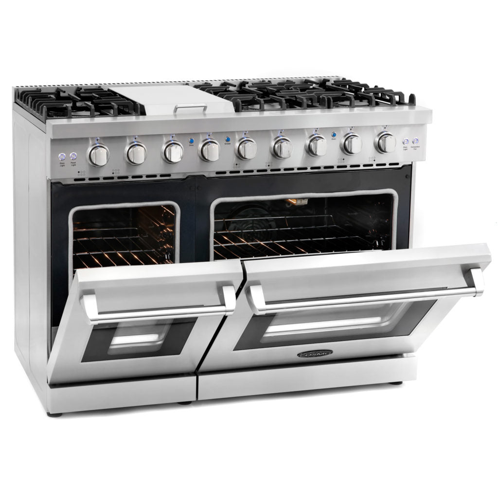 48" Professional Style Double Oven Gas Range
