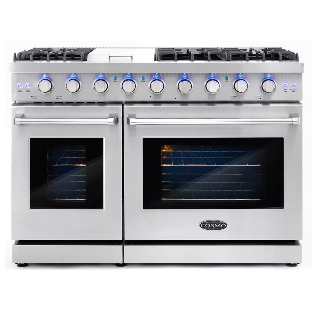 48" Professional Style Double Oven Gas Range