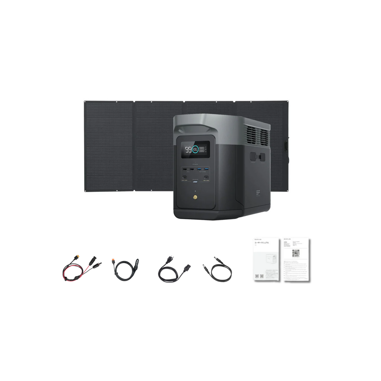 EcoFlow DELTA 2 Max Portable Power Station | 2048Wh | 2400W | 1000W Solar Input
