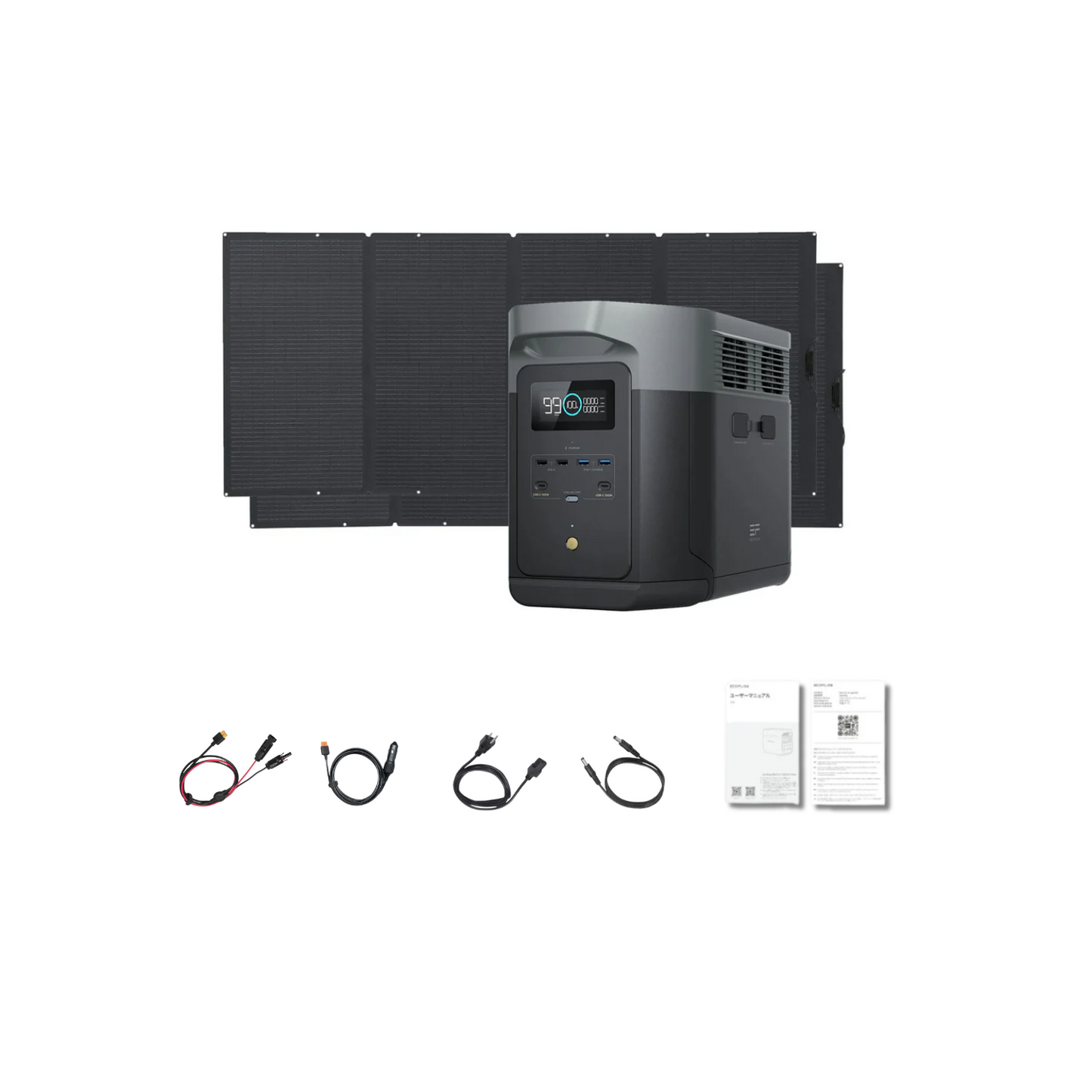 EcoFlow DELTA 2 Max Portable Power Station | 2048Wh | 2400W | 1000W Solar Input