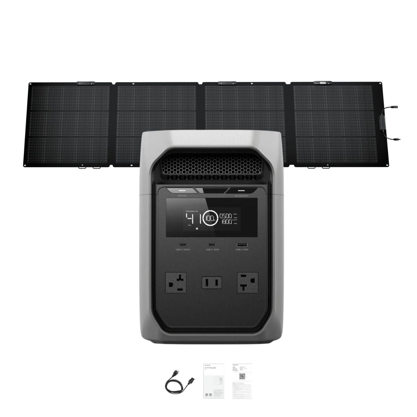 EcoFlow DELTA 3 Classic Portable Power Station | 1024Wh | 1400W | 500W Solar Input