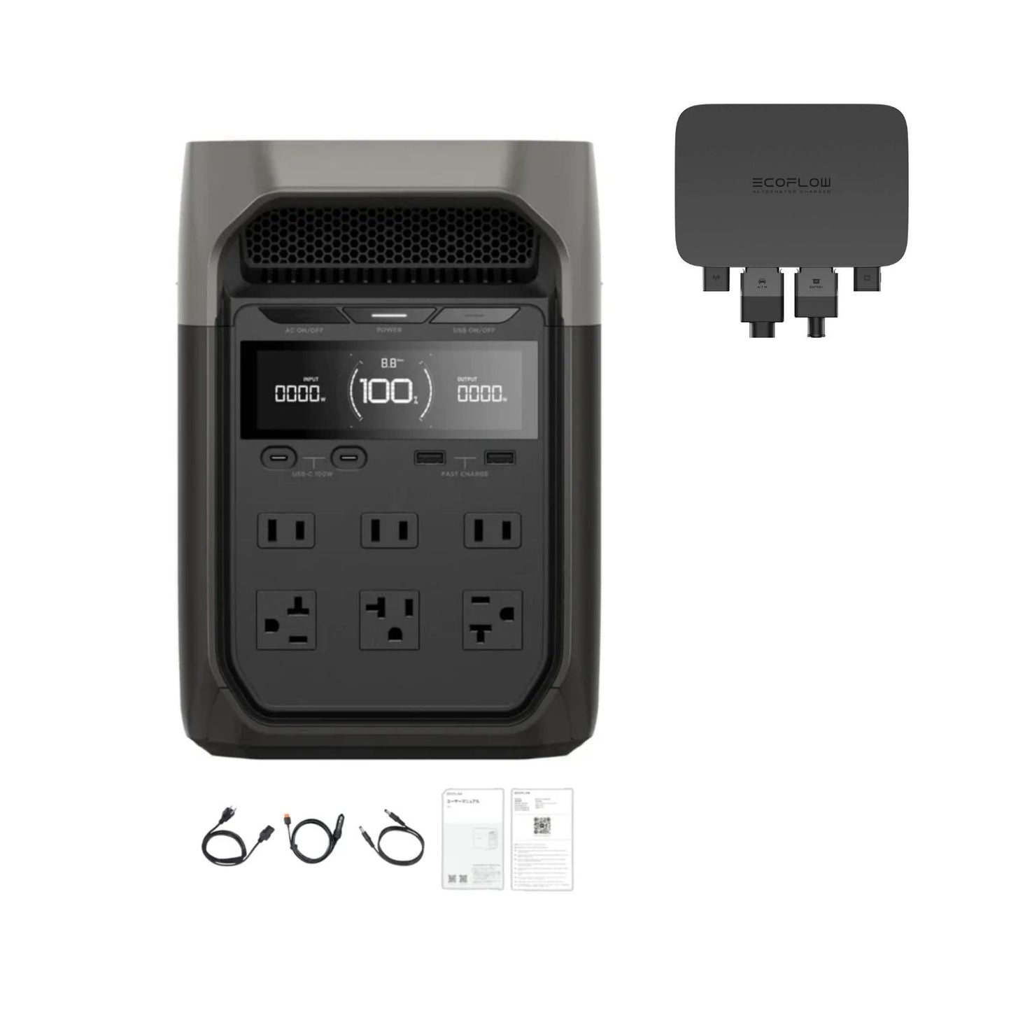 EcoFlow DELTA 3 Portable Power Station | 1024Wh | 1800W | 500W Solar Input
