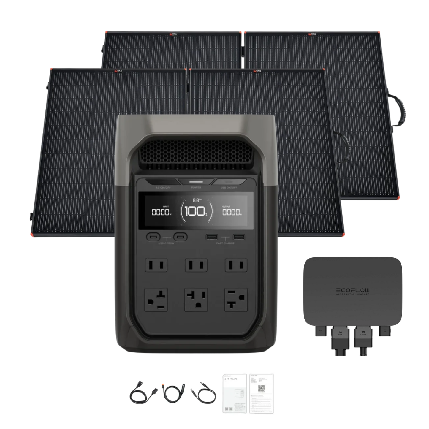 EcoFlow DELTA 3 Portable Power Station | 1024Wh | 1800W | 500W Solar Input