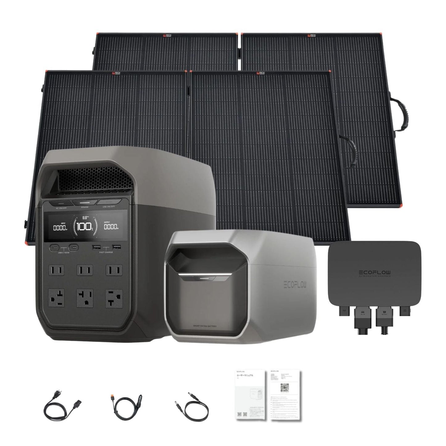 EcoFlow DELTA 3 Portable Power Station | 1024Wh | 1800W | 500W Solar Input