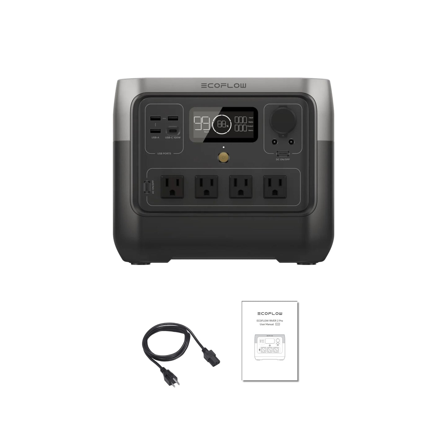 EcoFlow RIVER 2 Pro 700 Portable Power Station | 716Wh | 800W | 220W Solar Input