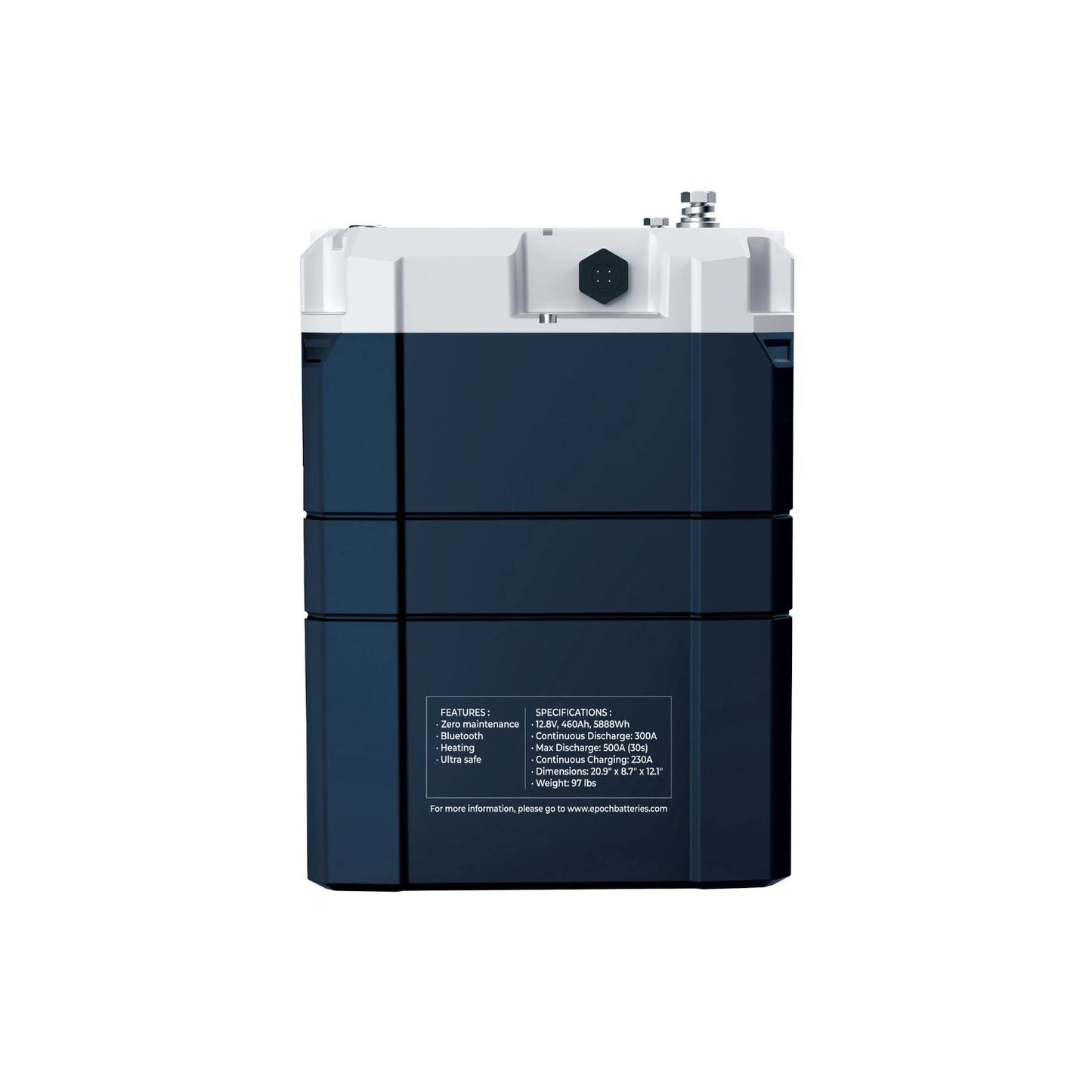 Epoch Batteries 12V 460Ah (5.89kWh) LiFePO4 Battery | V2 Elite Series | Heated & Bluetooth | Victron Comms