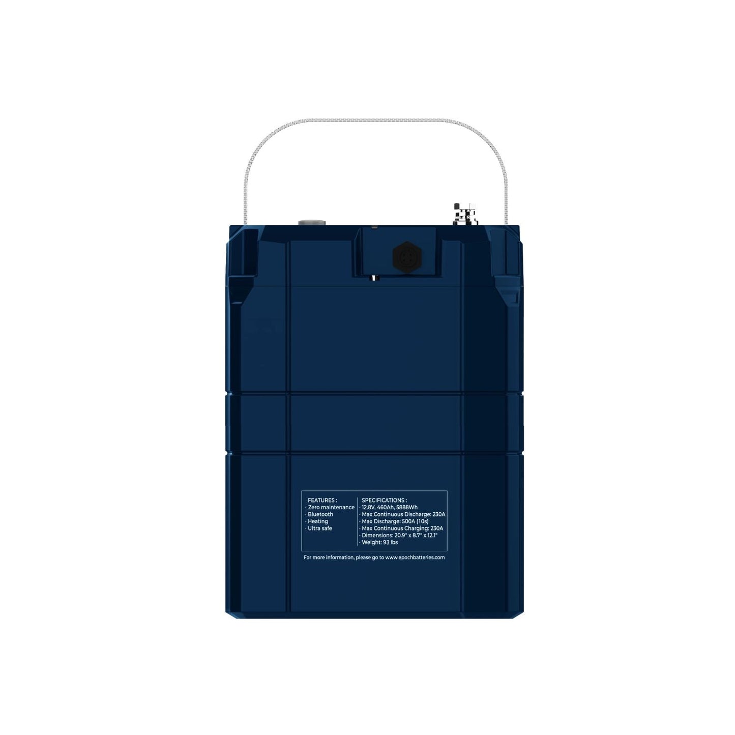 Epoch Batteries 48V 100Ah (5.12kWh) LiFePO4 Battery | V2-T Elite Series | Heated & Bluetooth |Victron Comms