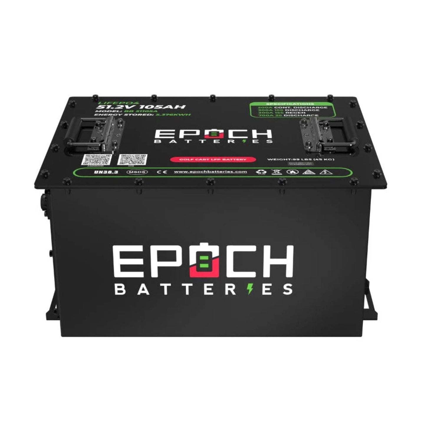 Epoch Batteries 48V 105Ah Lithium (LiFePO4) Golf Cart Battery | LiMax Series | Battery Only