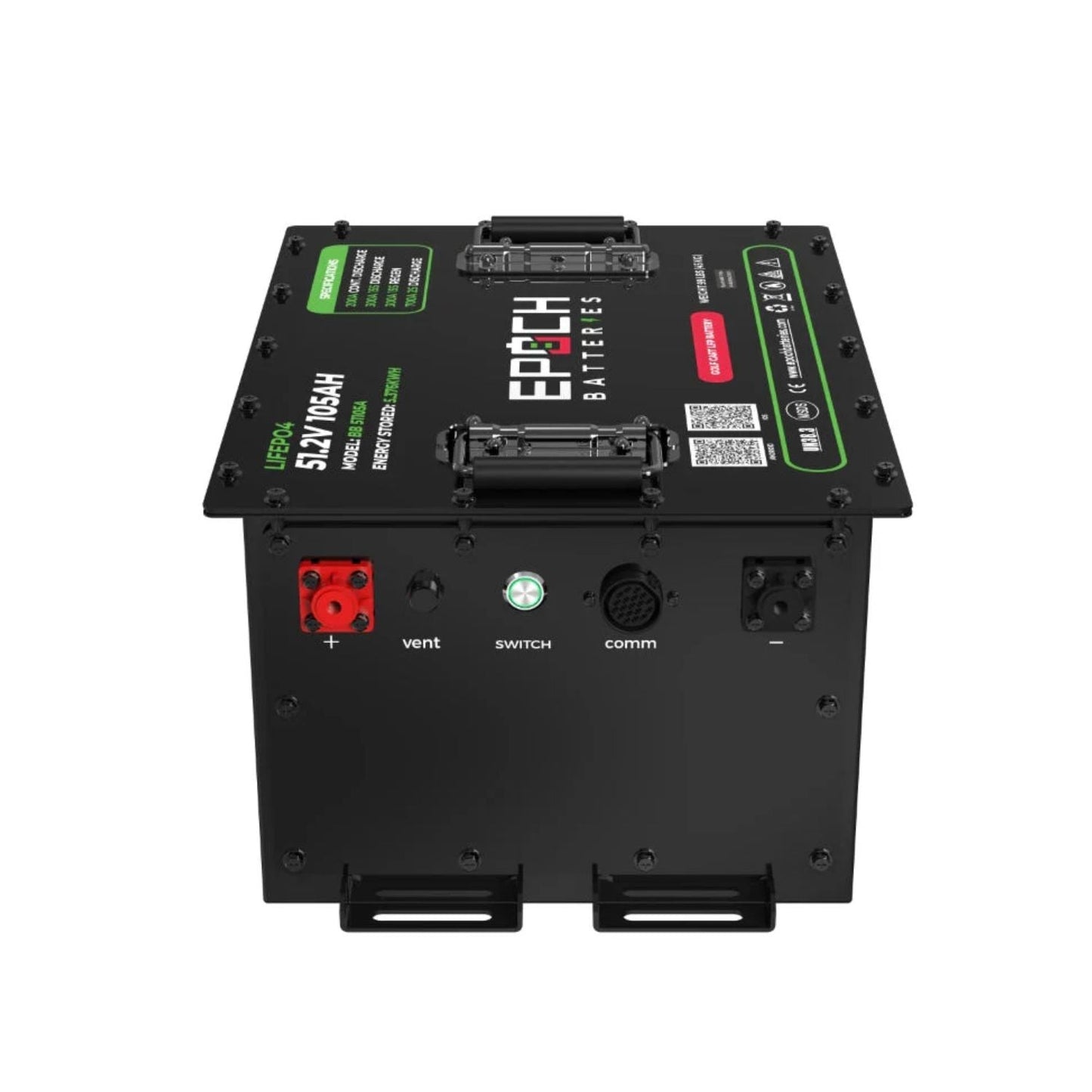 Epoch Batteries 48V 105Ah Lithium (LiFePO4) Golf Cart Battery | LiMax Series | Complete Kit
