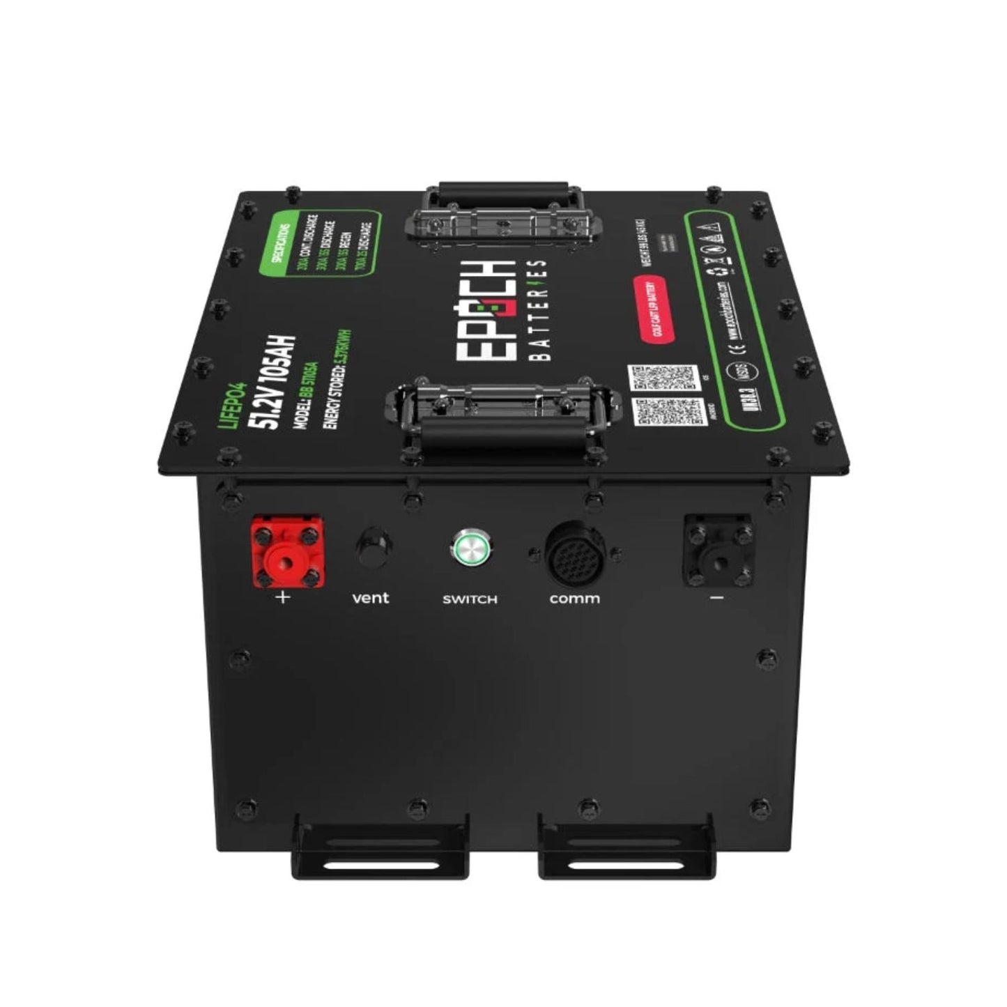 Epoch Batteries 48V 105Ah Lithium (LiFePO4) Golf Cart Battery | LiMax Series | Battery Only