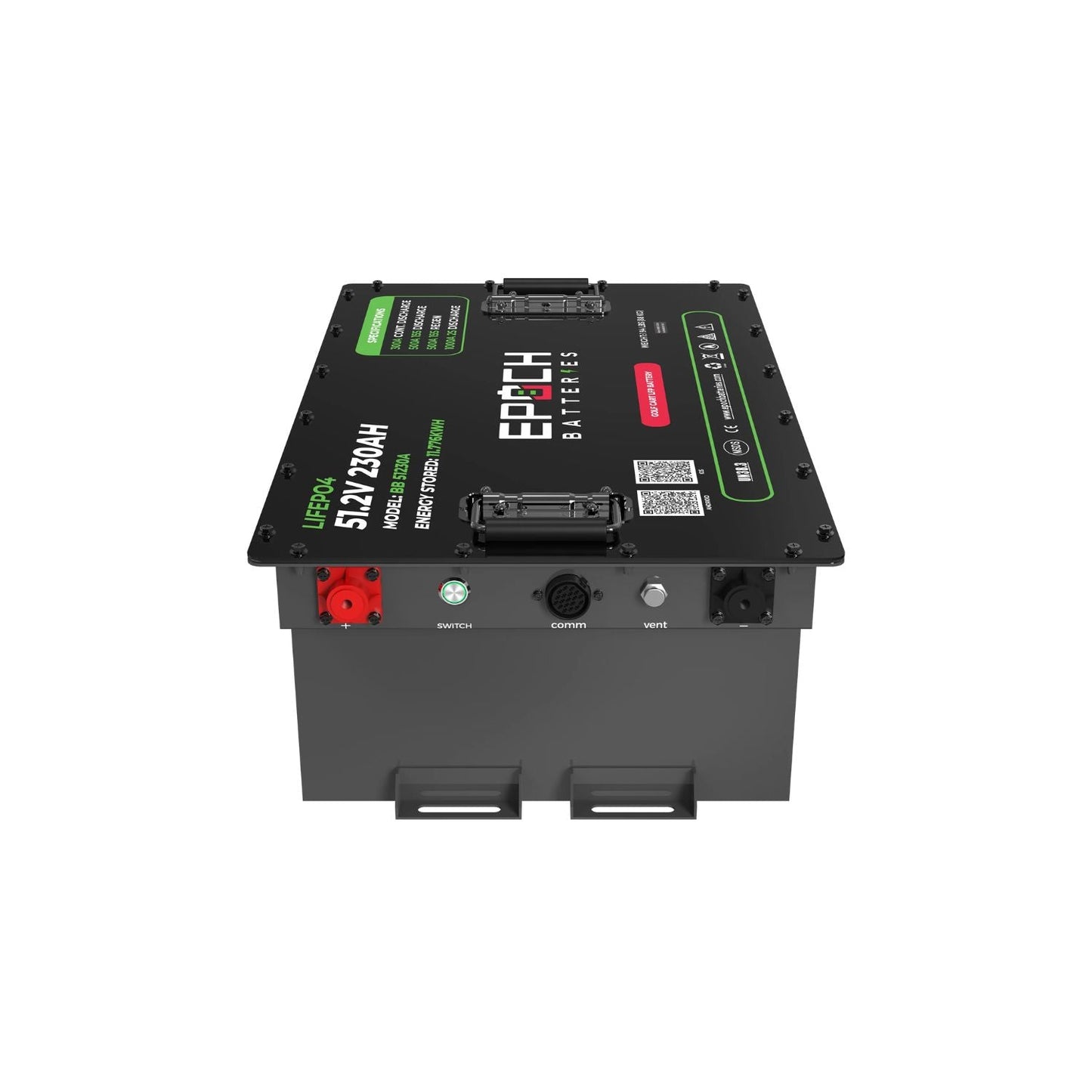 Epoch Batteries 48V 230Ah (11.04kWh) Lithium (LiFePO4) Golf Cart Battery | LiMax Series | Complete Kit