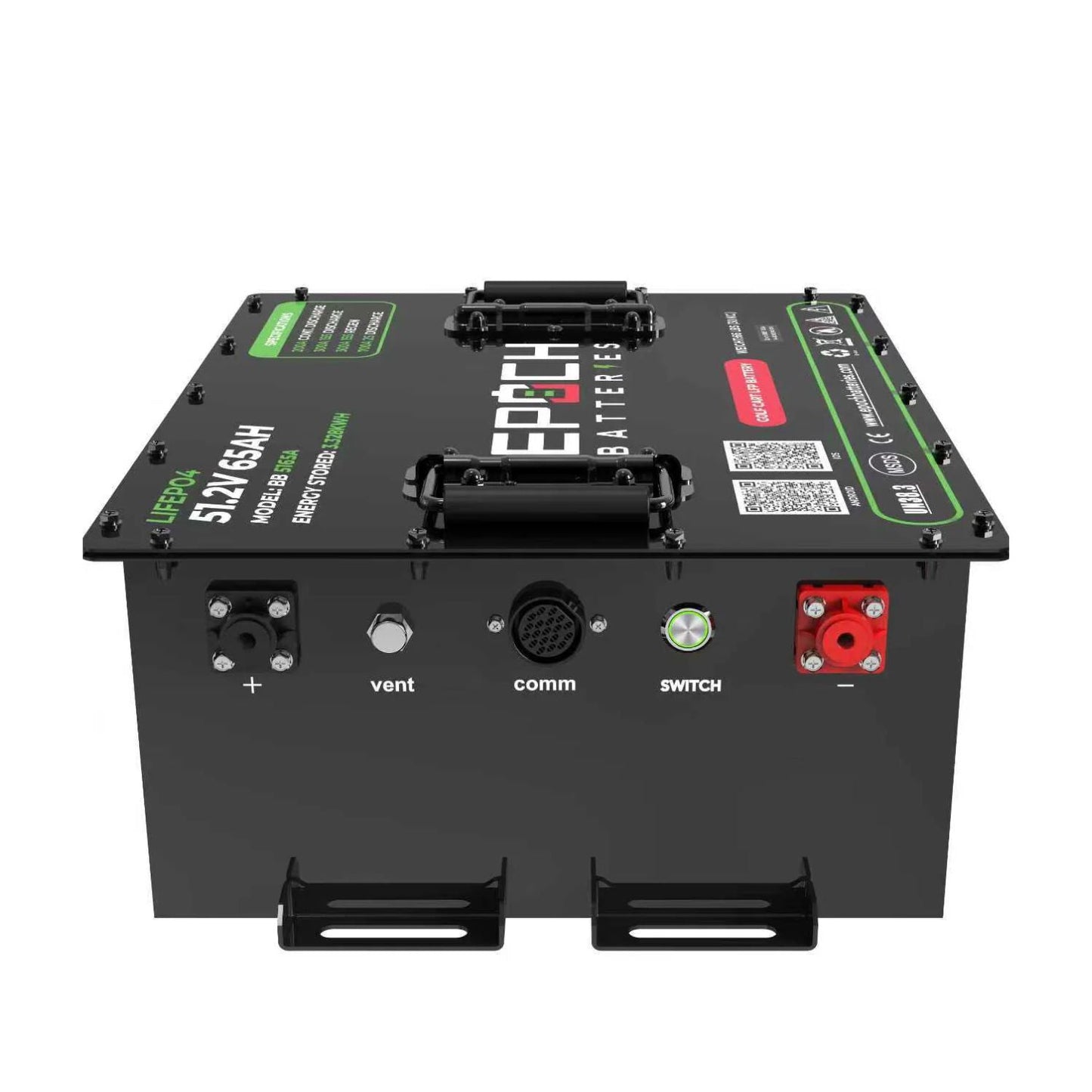 Epoch Batteries 48V 65Ah Lithium (LiFePO4) Golf Cart Battery | LiMax Series | Complete Kit