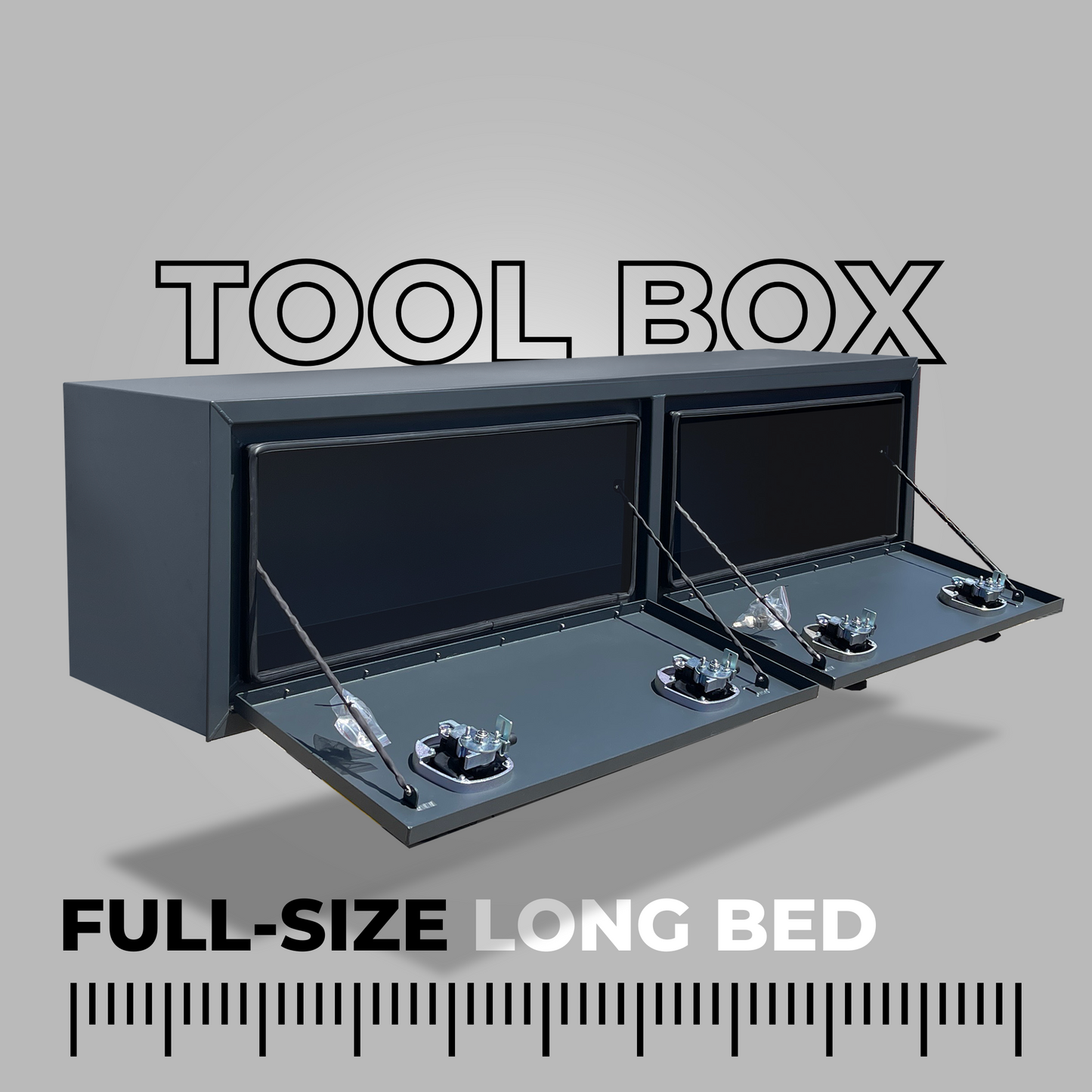 Tool Box Set of 2 for Full-Size Long Flatbeds with Dropsides