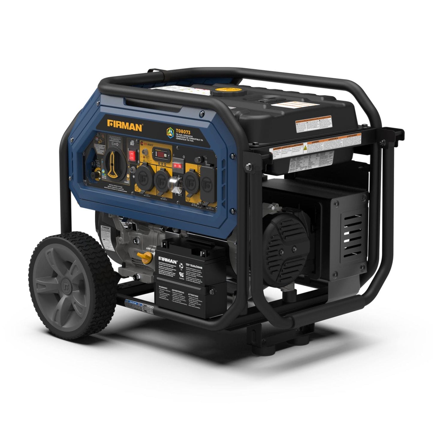 Firman T08073 Tri-Fuel 8000W/10000W Portable Generator | Electric Start | CO Alert