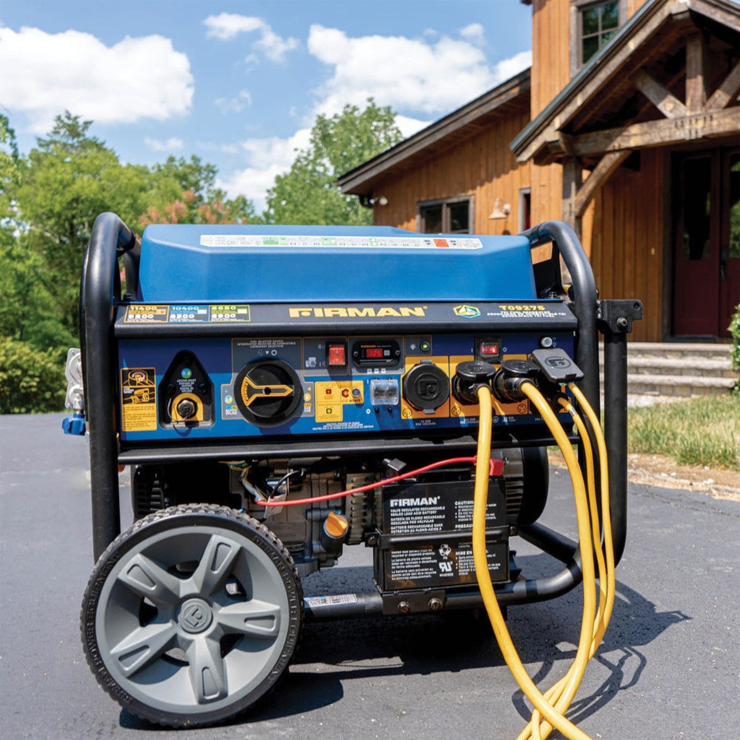 Firman T09275 Tri-Fuel 9200W/11400W Portable Generator | Electric Start | 120V/240V | CO Alert