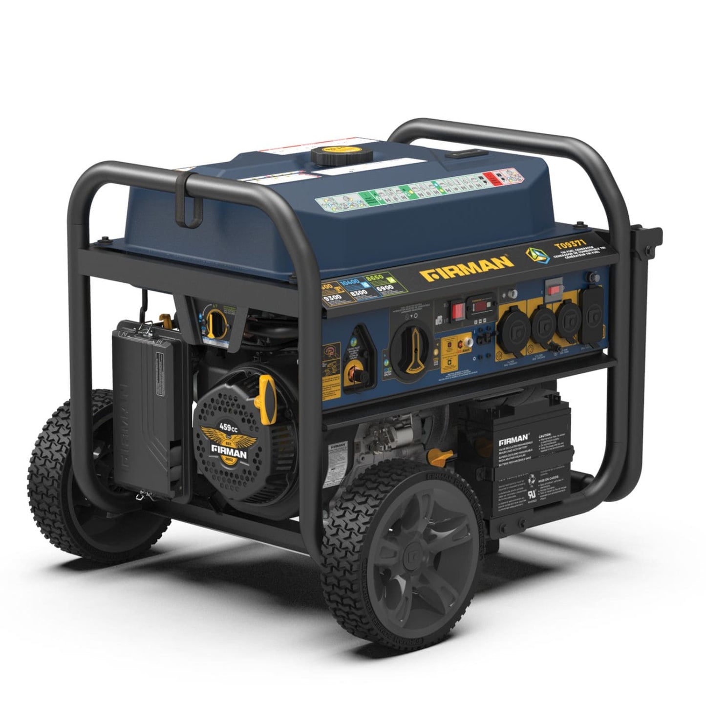 Firman T09371 Tri-Fuel 9300W/11600W Portable Generator | Electric Start | 120V/240V | CO Alert