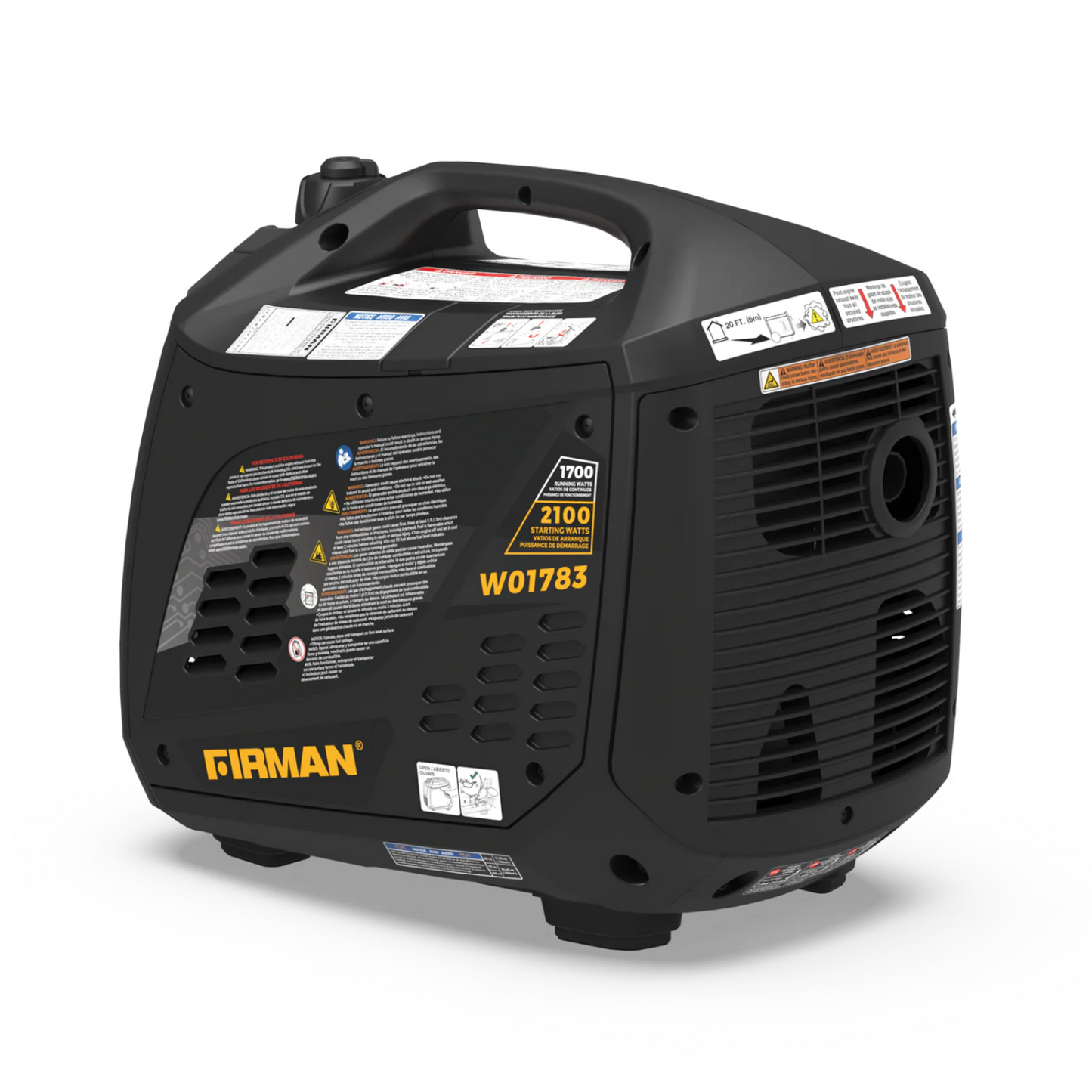 Firman W01783 Gasoline 1700W/2100W Inverter Portable Generator | Recoil Start