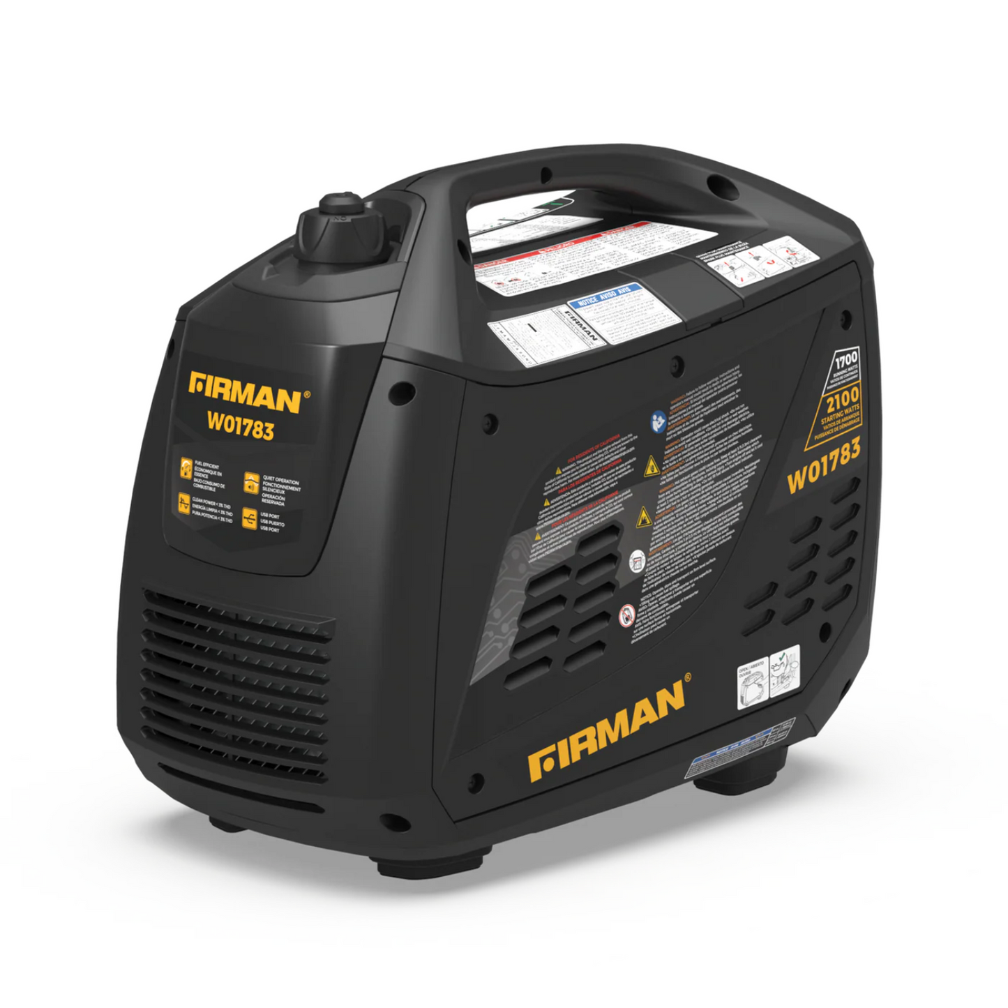 Firman W01783 Gasoline 1700W/2100W Inverter Portable Generator | Recoil Start