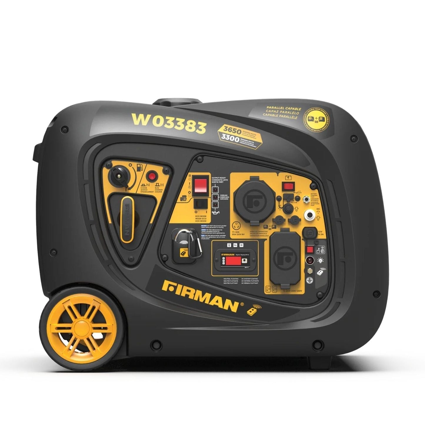 Firman W03383 Gasoline 3300W/3650W Inverter Portable Generator | Remote Start