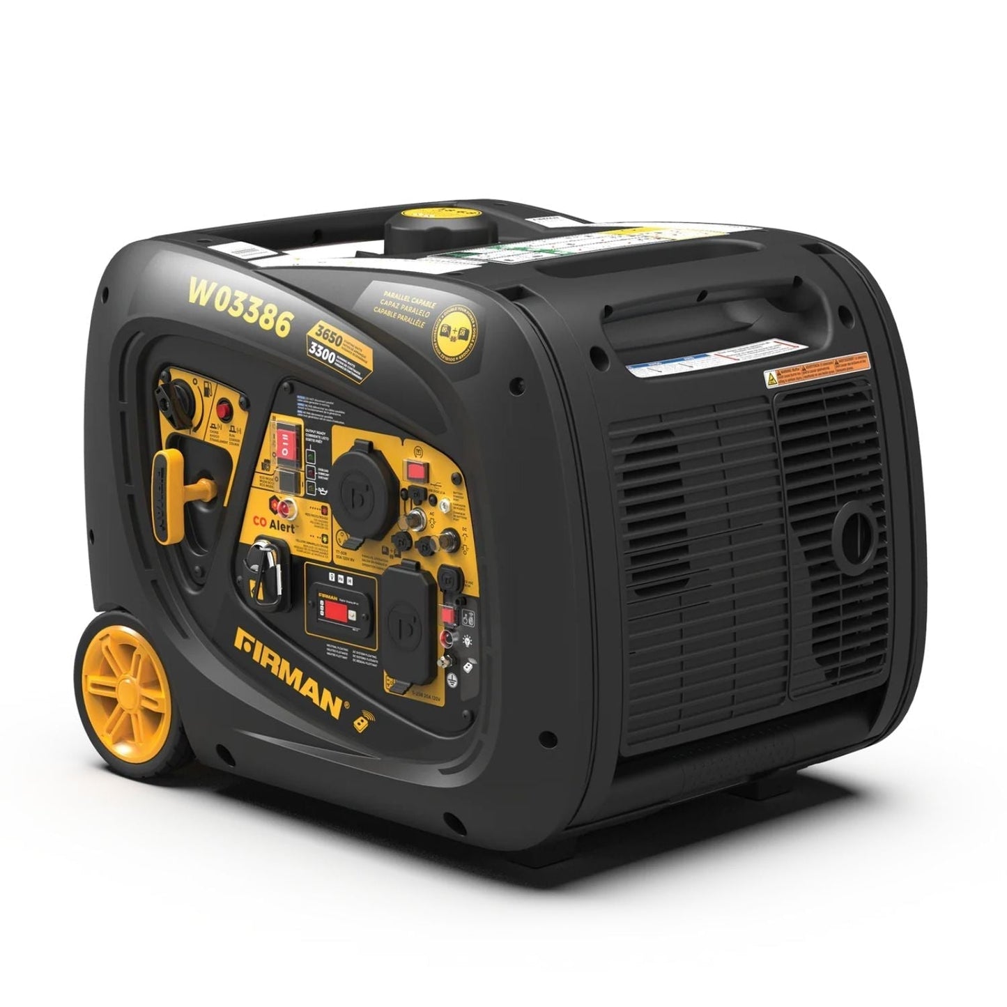 Firman W03386 Gasoline 3300W/3650W Inverter Portable Generator | Remote Start | CO Alert