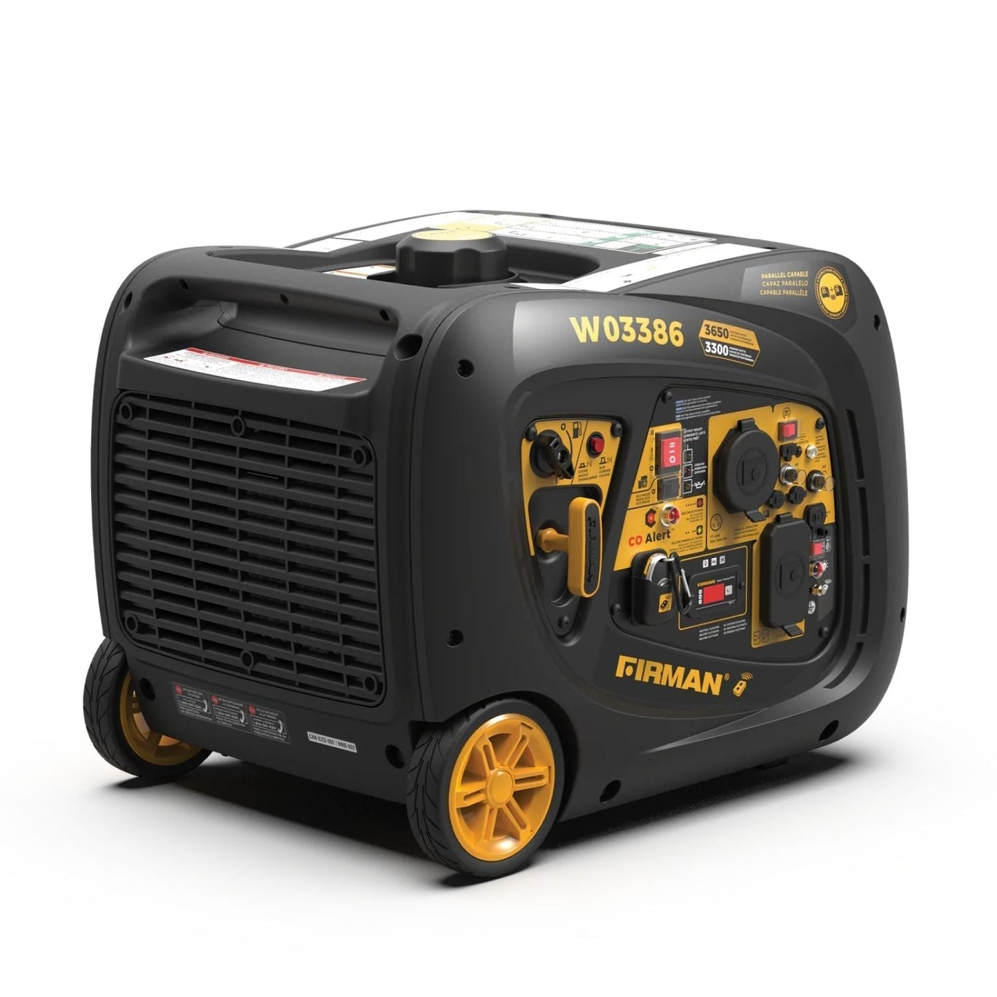 Firman W03386 Gasoline 3300W/3650W Inverter Portable Generator | Remote Start | CO Alert
