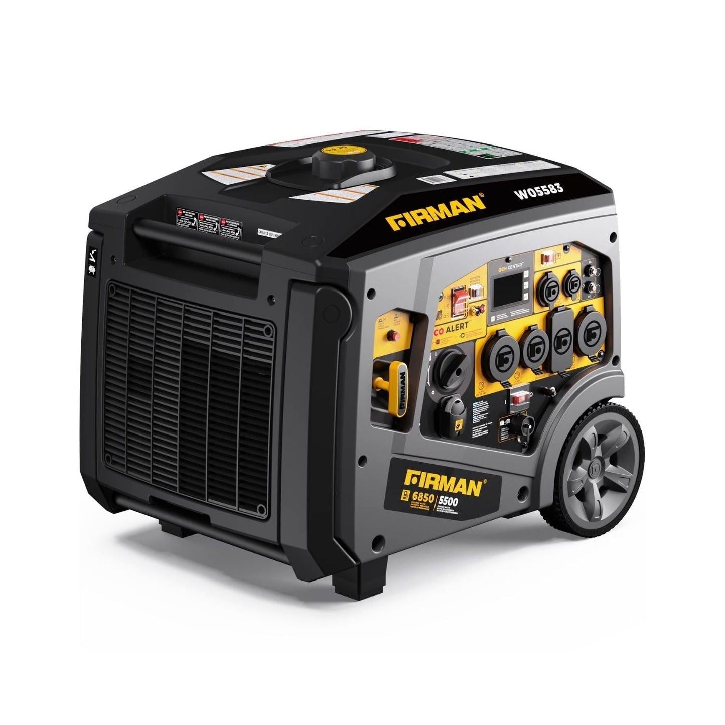 Firman W05583 Gasoline 5500W/6850W Inverter Portable Generator | Remote Start | 120/240V | CO Alert