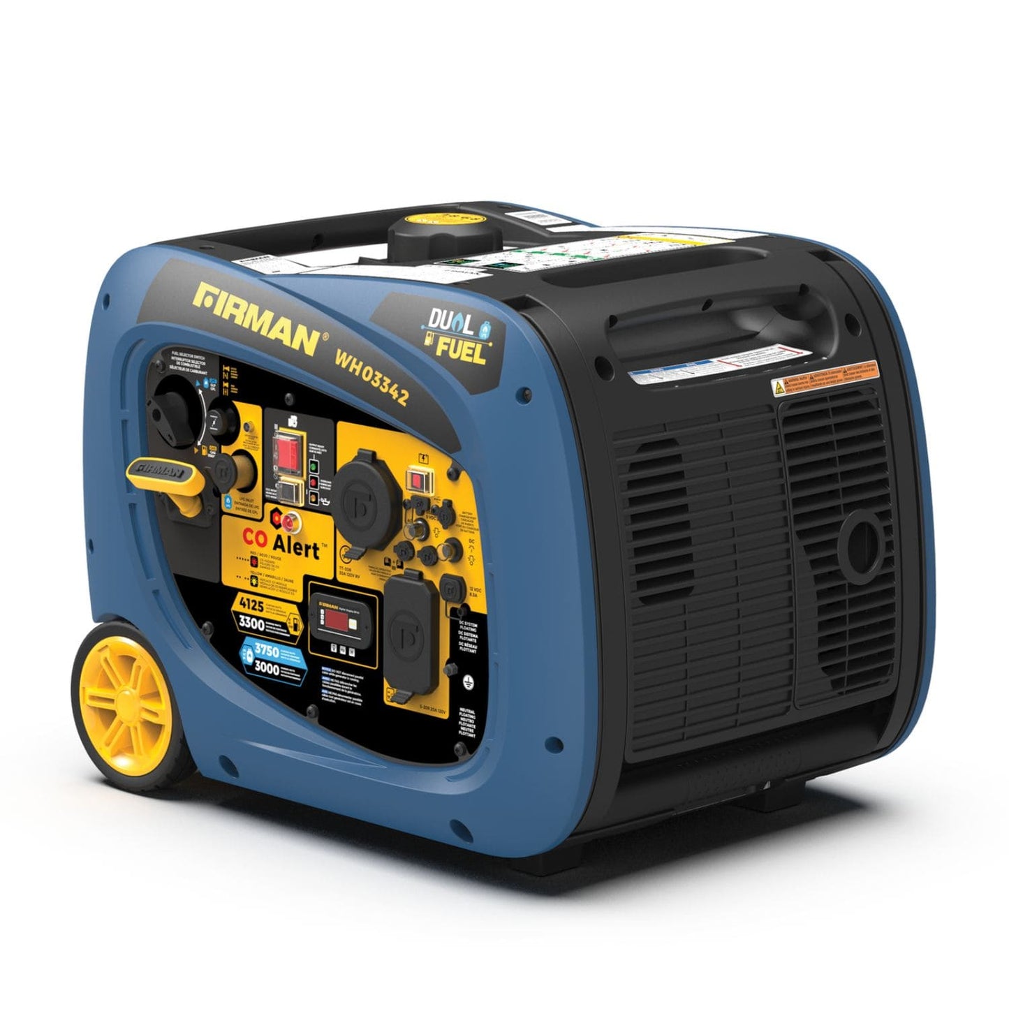 Firman WH03342 Dual Fuel 3300W/4125W Inverter Portable Generator | Electric Start | CO Alert