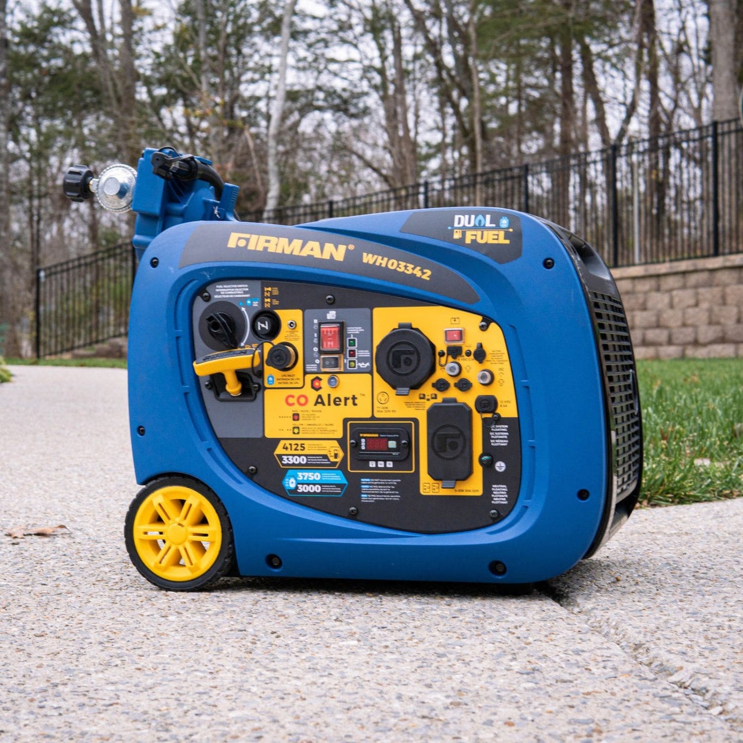 Firman WH03342 Dual Fuel 3300W/4125W Inverter Portable Generator | Electric Start | CO Alert