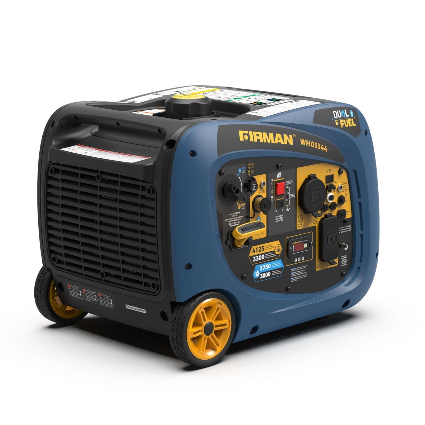 Firman WH03344 Dual Fuel 3300W/4125W Inverter Portable Generator | Electric Start