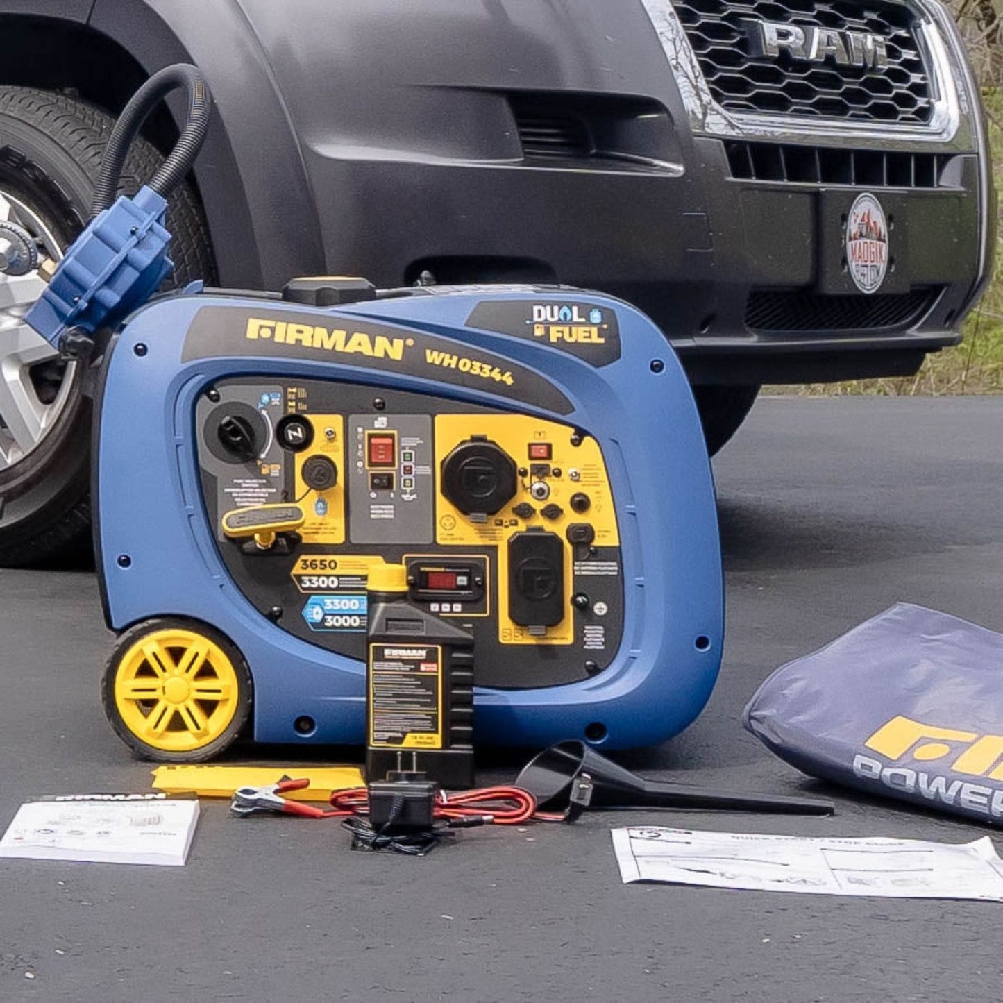 Firman WH03344 Dual Fuel 3300W/4125W Inverter Portable Generator | Electric Start