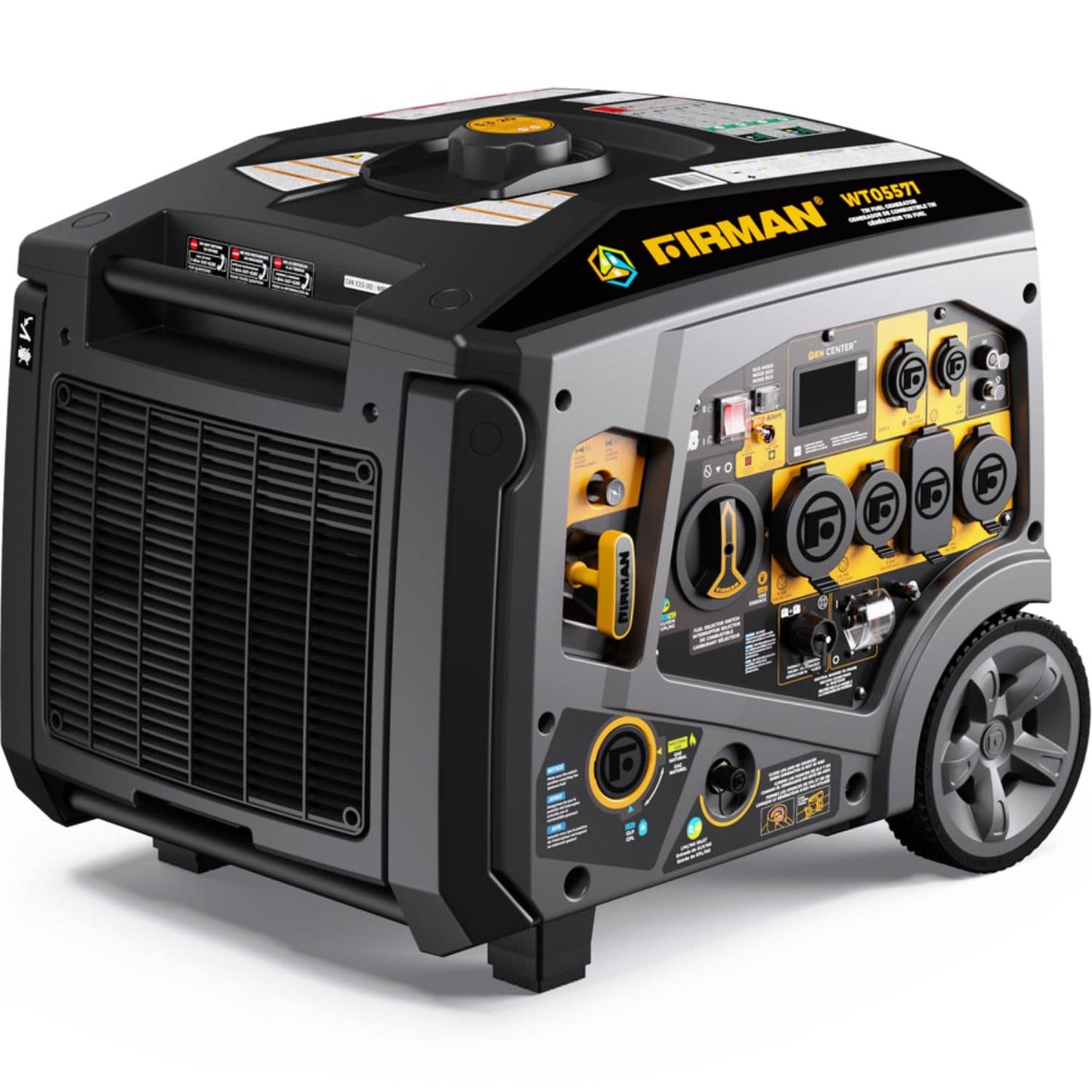Firman WT05571 Tri-Fuel 5500W/6850W Inverter Portable Generator | Electric Start | CO Alert