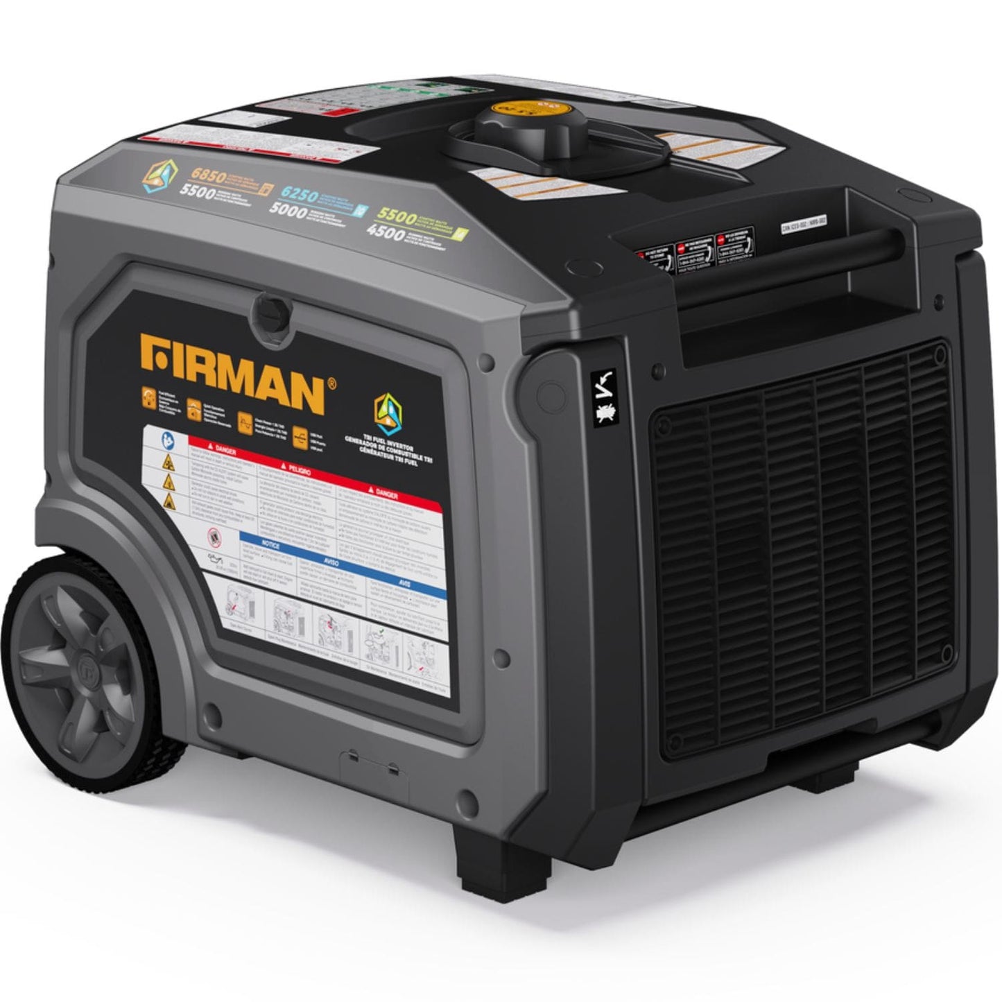 Firman WT05571 Tri-Fuel 5500W/6850W Inverter Portable Generator | Electric Start | CO Alert