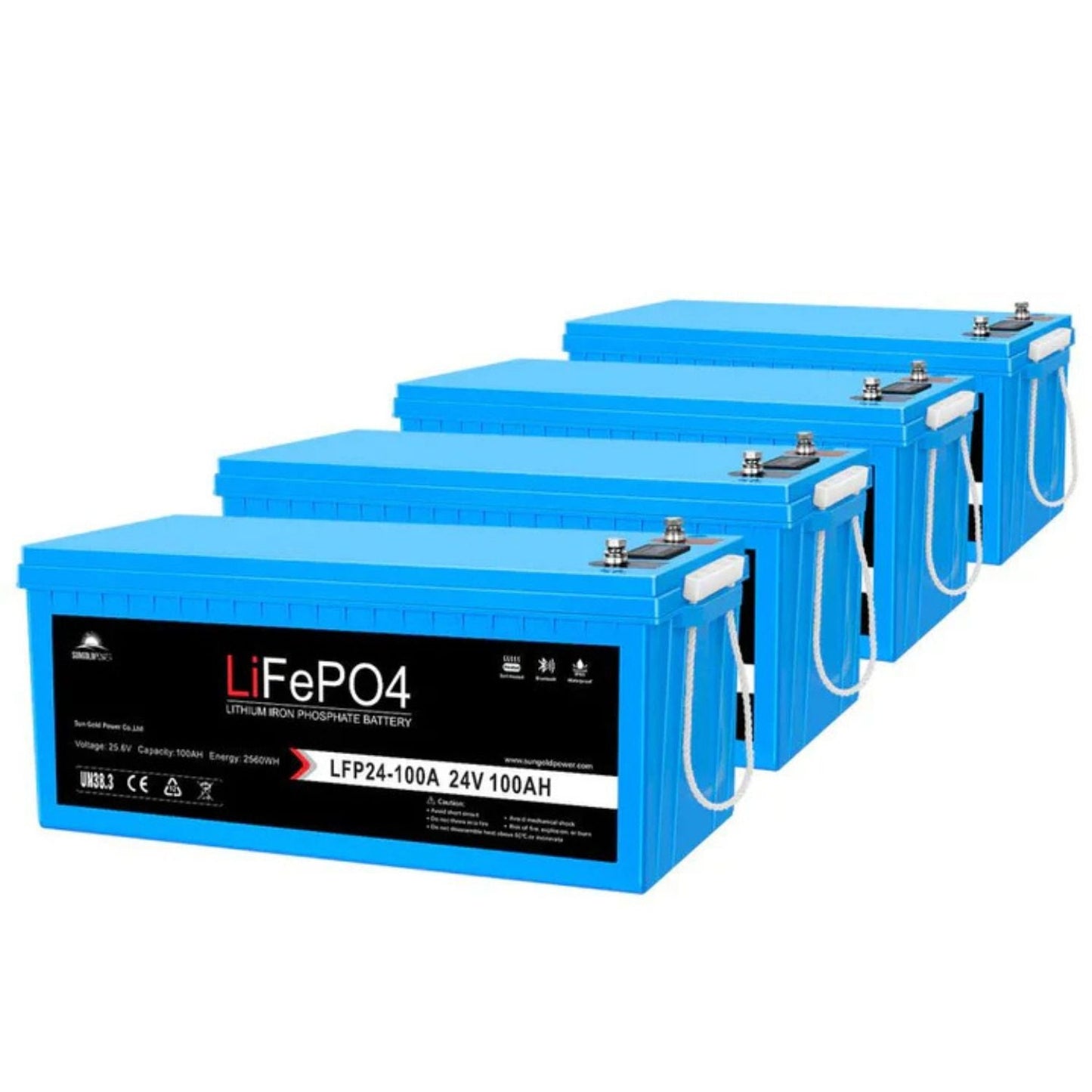 SunGold Power 12V 200Ah LiFePo4 Deep Cycle Lithium Battery | Bluetooth | Self-Heating | IP65