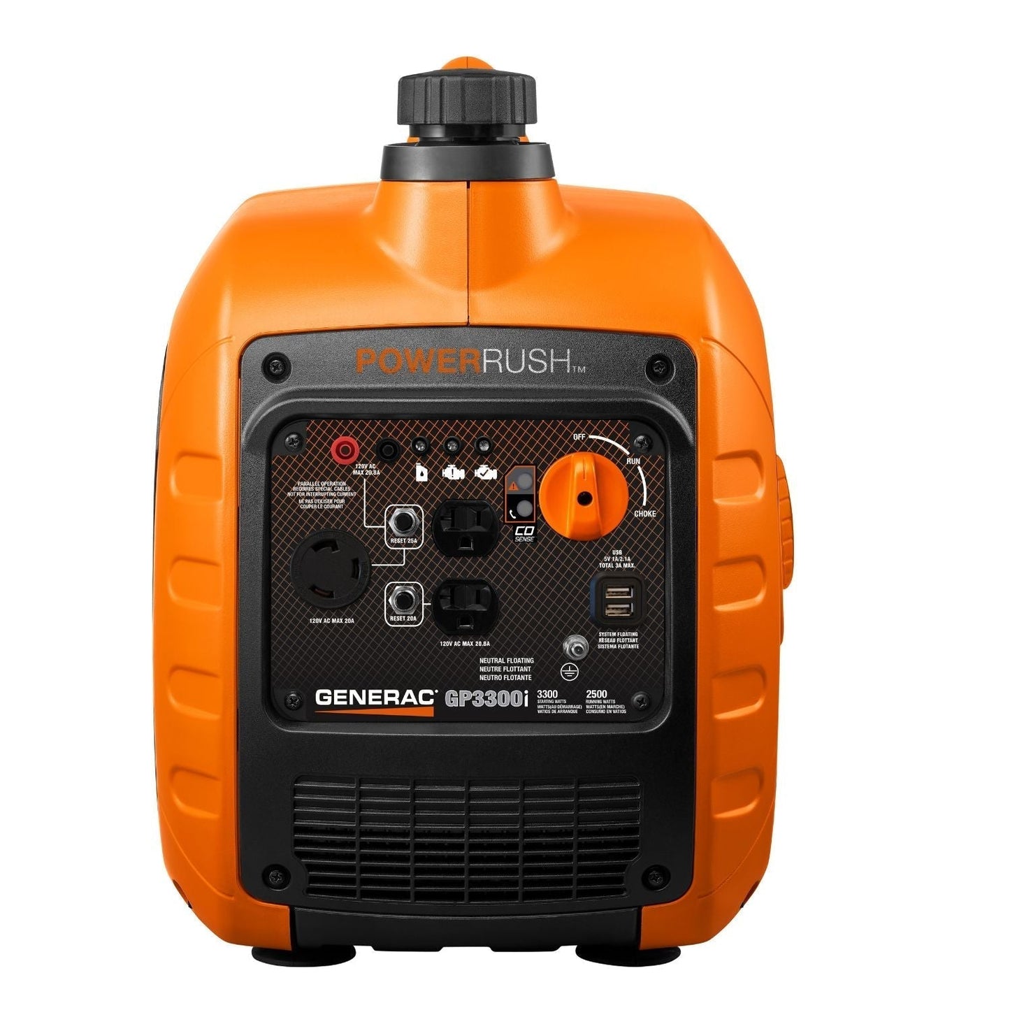 Generac 3300i Gasoline 2500W/3300W Portable Inverter Generator | COsense®