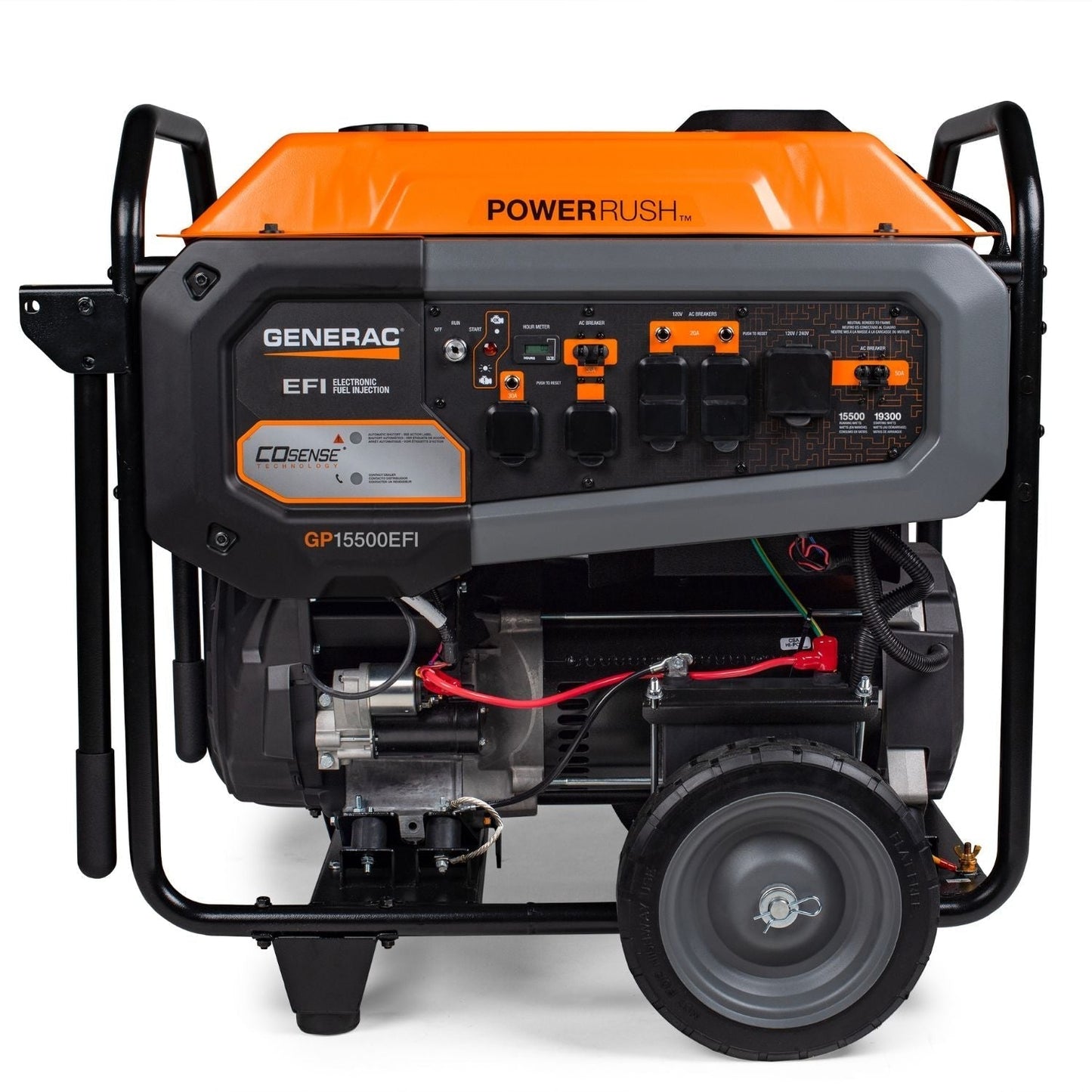 Generac GP15500EFI Gasoline 15500W/19300W Portable Generator | Electric Start | COsense®