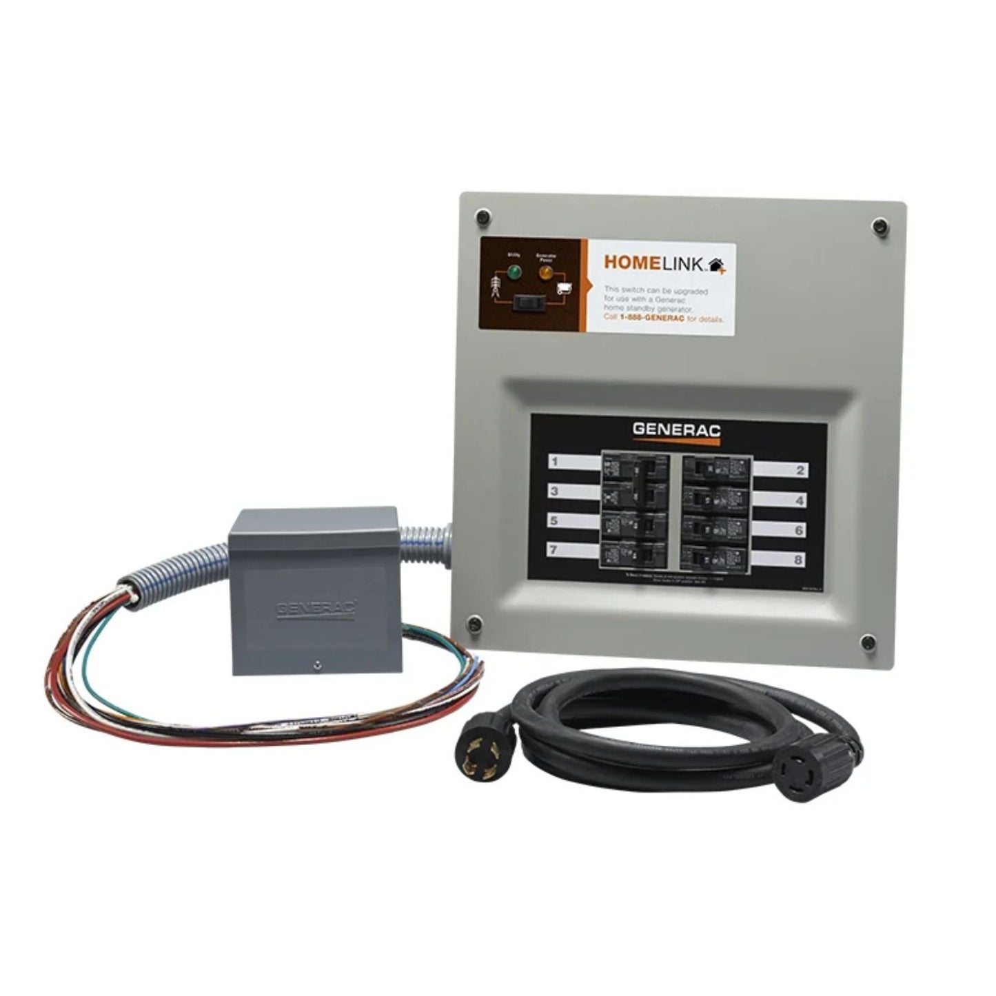 Generac Homelink 30A Manual Transfer Switch With Power Inlet Box Resin