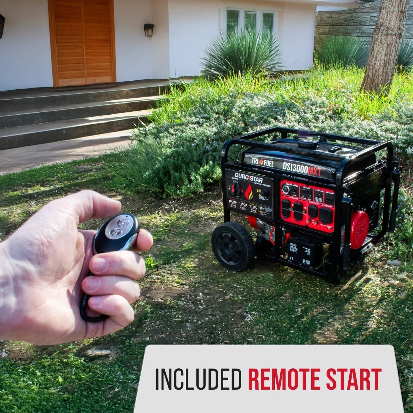 DuroStar DS13000MXT Tri-Fuel 9000W/11000W Portable Generator | Low THD