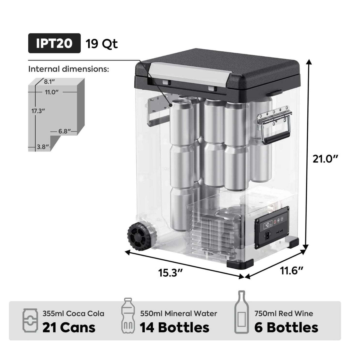 ICECO IPT20 18.3 LT 12 Volt Pickup Truck Freezer