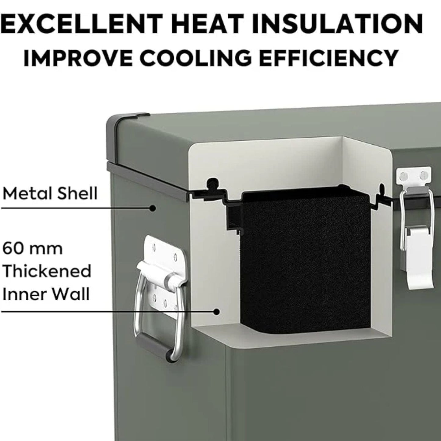 ICECO VL60 60LT Dual Zone Metal Freezer With Cover