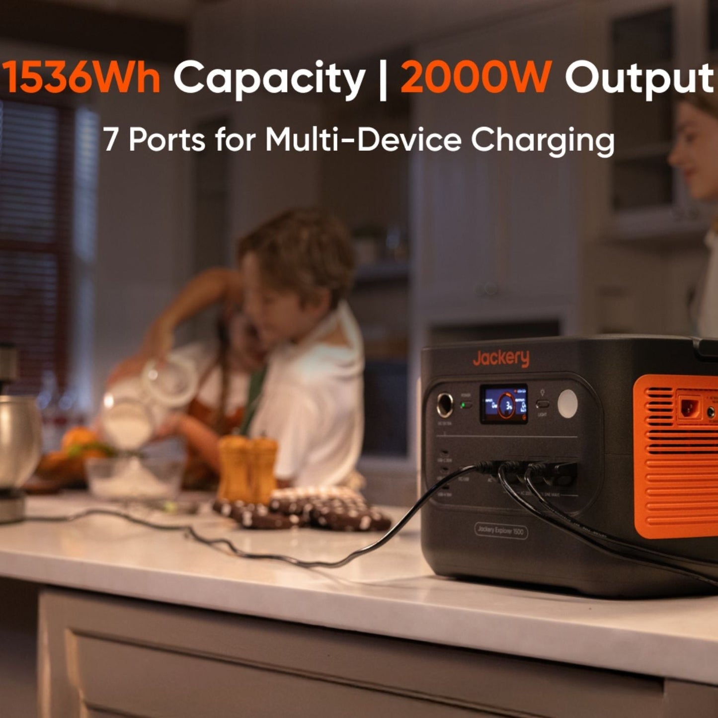 Jackery Explorer 1500 v2 Portable Power Station | 1536Wh | 2000W | 400W Solar Input
