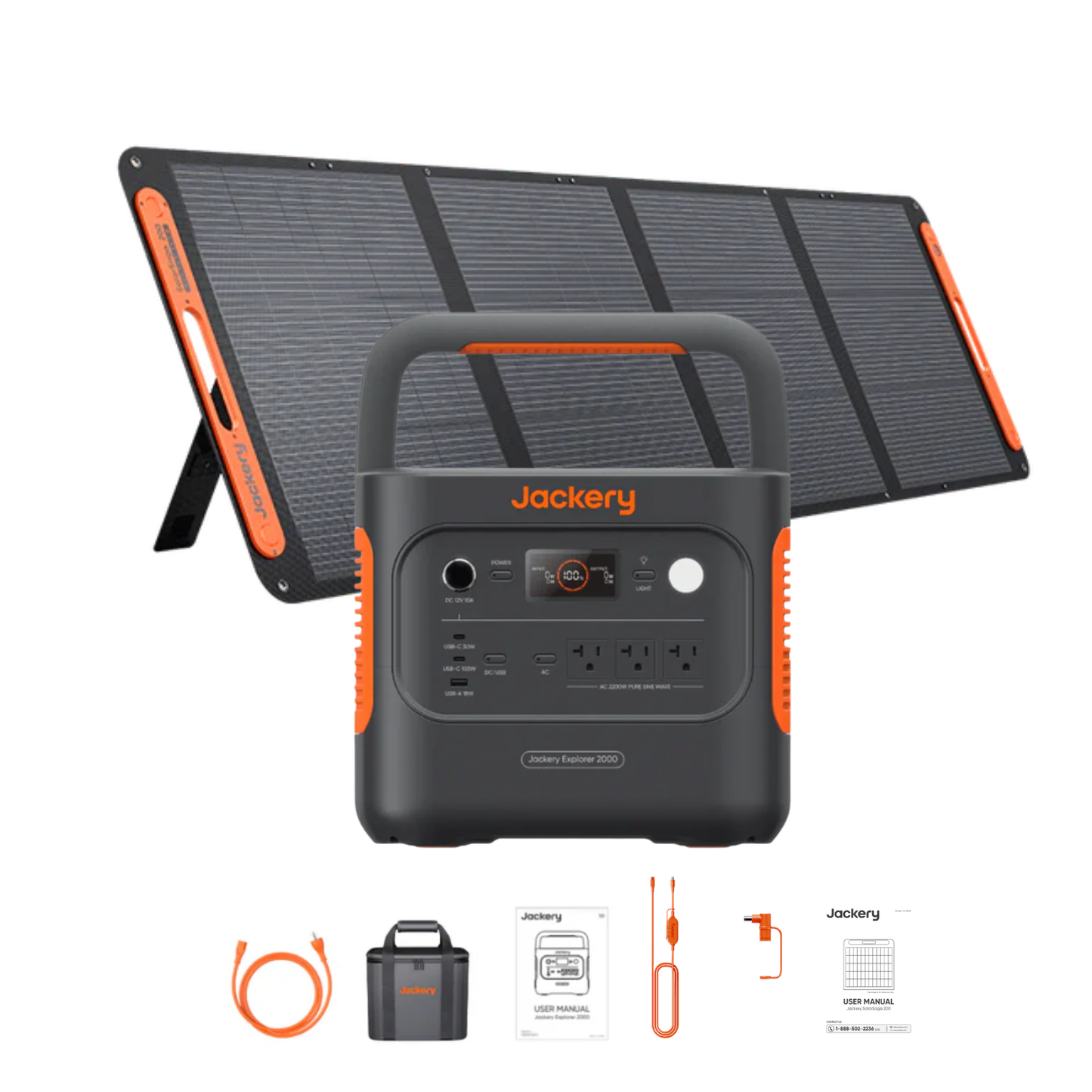 Jackery Explorer 2000 v2 Portable Power Station | 2042Wh | 2200W | 400W Solar Input