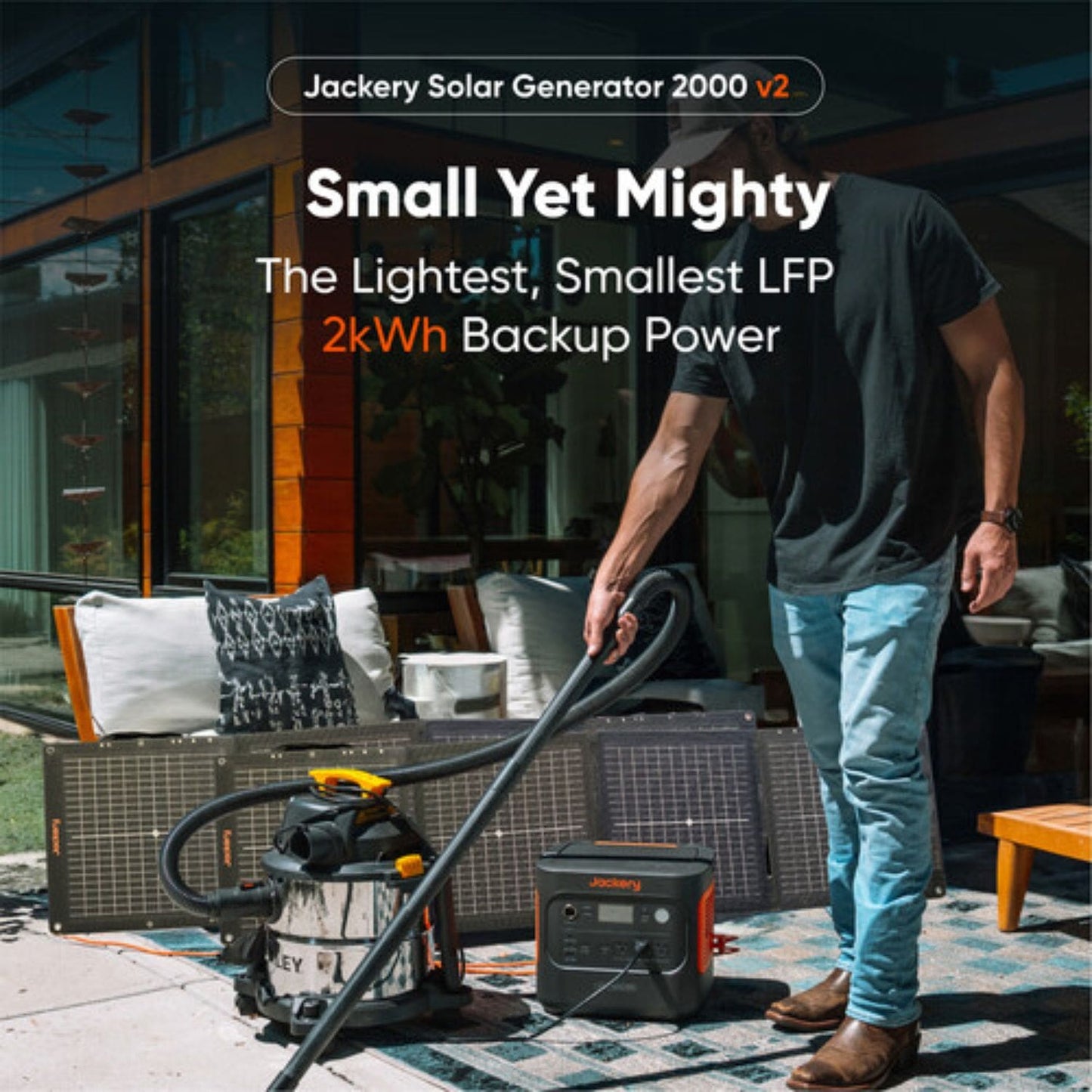 Jackery Explorer 2000 v2 Portable Power Station | 2042Wh | 2200W | 400W Solar Input